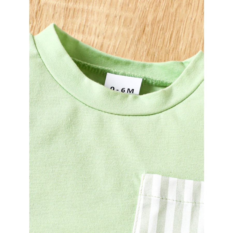 Children’s Striped Pocket Tee and Shorts Set Apparel and Accessories