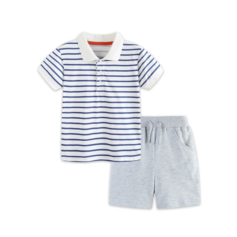 Children’s Striped Polo and Shorts Set Apparel and Accessories