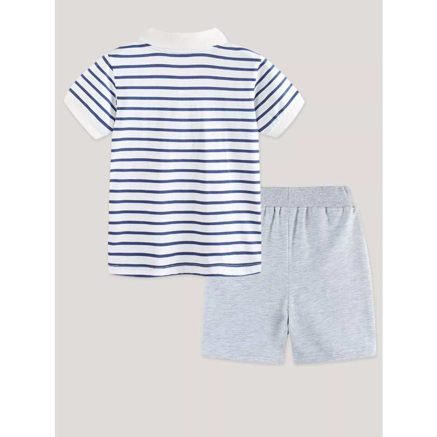 Children’s Striped Polo and Shorts Set Apparel and Accessories
