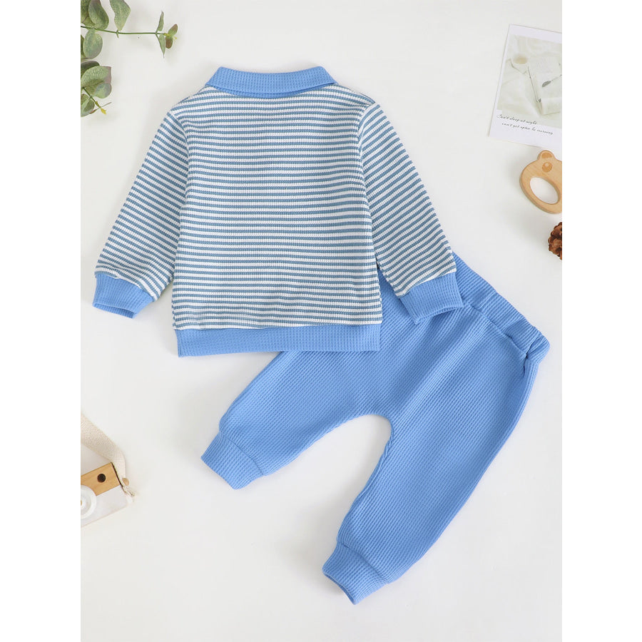 Children’s Striped Polo Shirt & Pants Set Apparel and Accessories