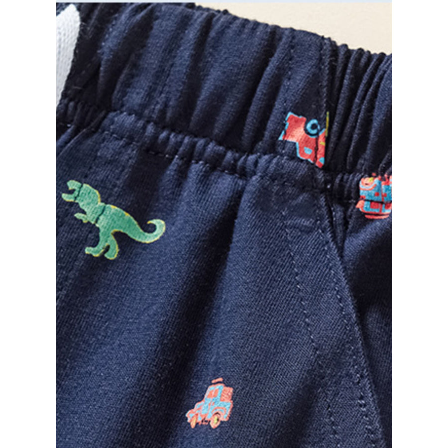 Children’s Striped Polo Shirt & Printed Shorts Set Apparel and Accessories