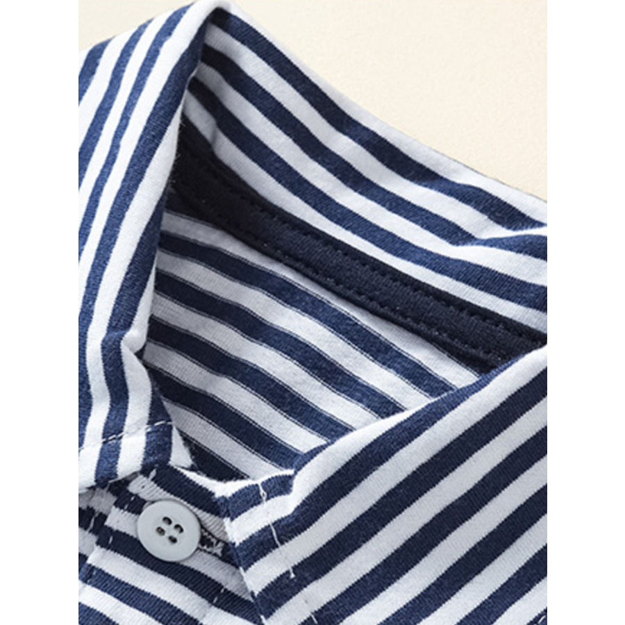 Children’s Striped Polo Shirt & Printed Shorts Set Apparel and Accessories