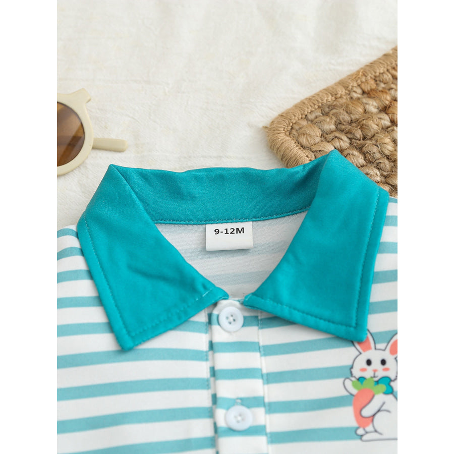 Children’s Striped Polo Shirt & Solid Shorts Set Apparel and Accessories