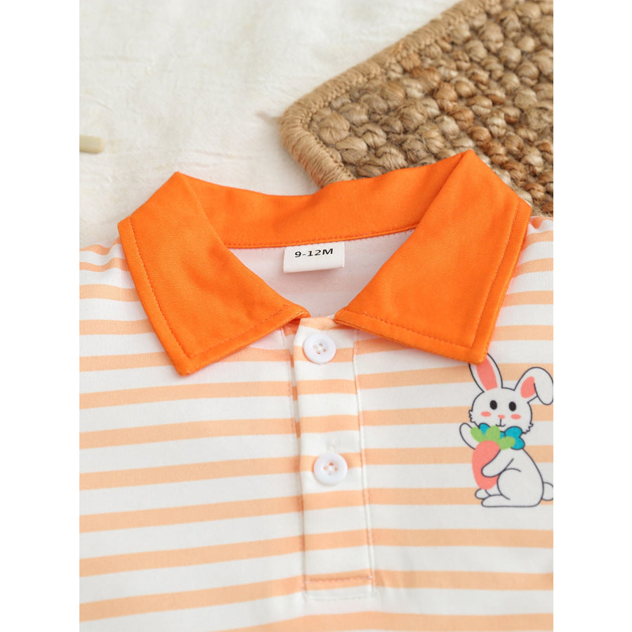 Children’s Striped Polo Shirt & Solid Shorts Set Apparel and Accessories