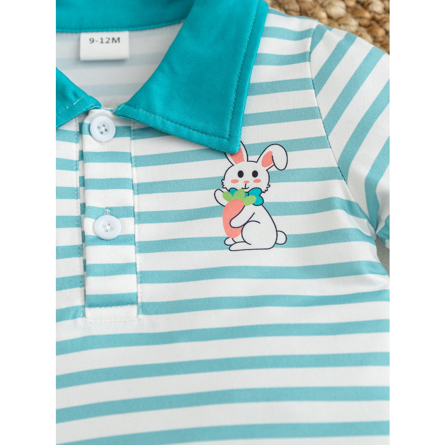 Children’s Striped Polo Shirt & Solid Shorts Set Apparel and Accessories