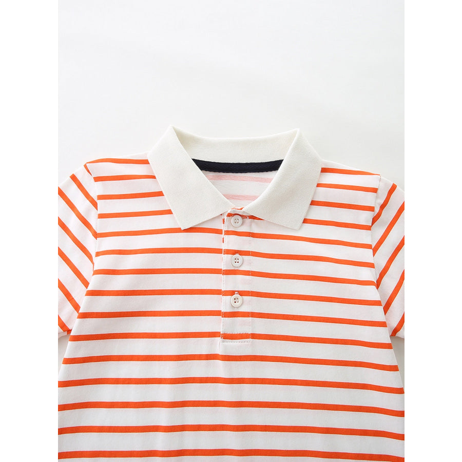 Children’s Striped Short Sleeve Polo & Shorts Set Apparel and Accessories