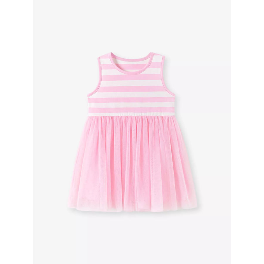 Children’s Striped Sleeveless Tulle Dress Apparel and Accessories