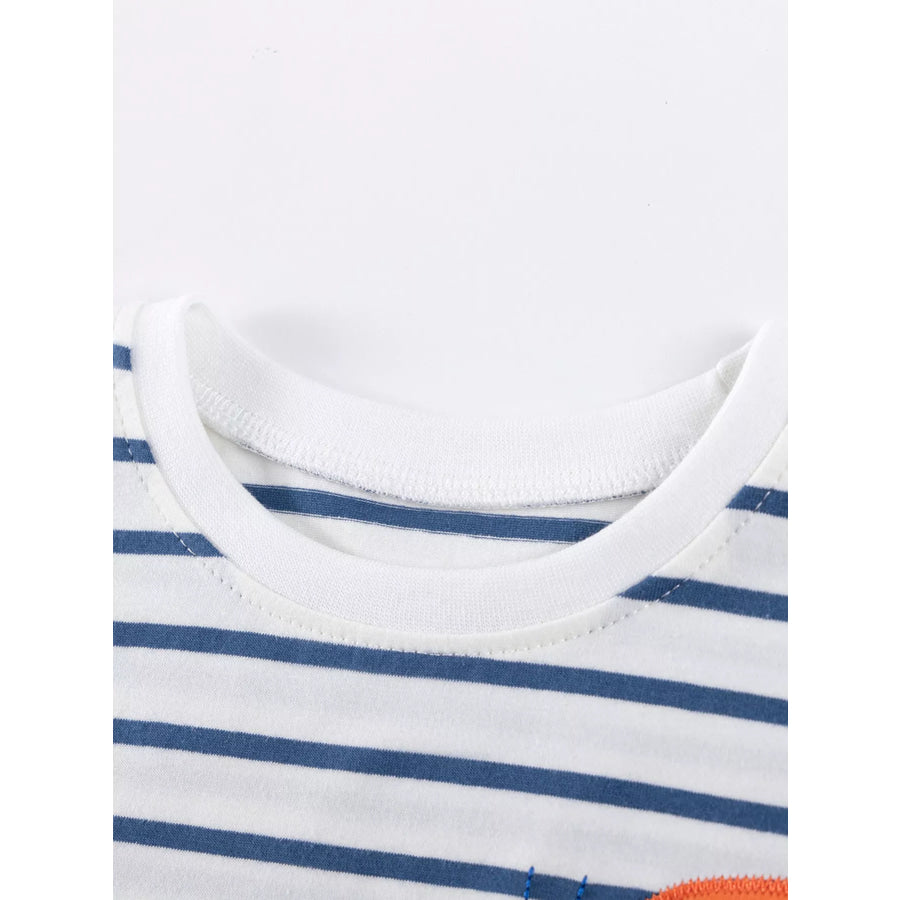 Children’s Striped Tee & Rainbow Shorts Set Apparel and Accessories