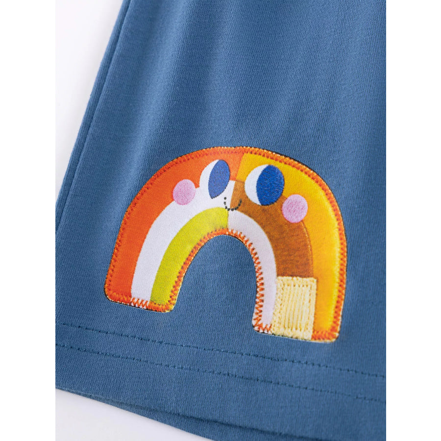 Children’s Striped Tee & Rainbow Shorts Set Apparel and Accessories