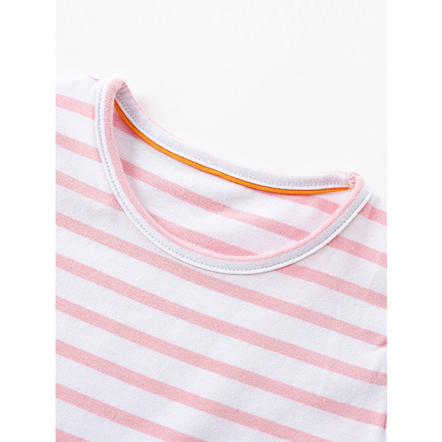 Children’s Striped Top Tulle Guinea Pig Embroidered Dress Apparel and Accessories