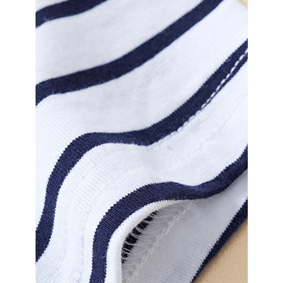 Children’s Striped Truck Graphic Crew Neck T-Shirt Apparel and Accessories