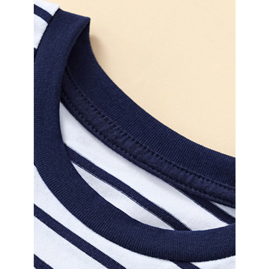 Children’s Striped Truck Graphic Crew Neck T-Shirt Apparel and Accessories