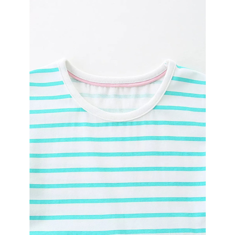 Children’s Striped Turtle and Fish Embroidered Dress Apparel and Accessories