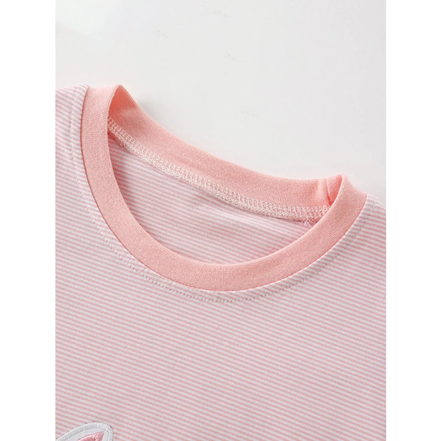 Children’s Striped Unicorn Top and Shorts Set Apparel and Accessories