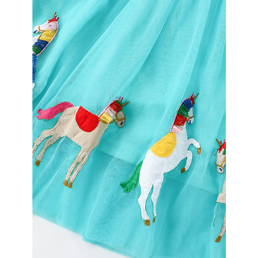 Children’s Striped Unicorn Tulle Dress Apparel and Accessories