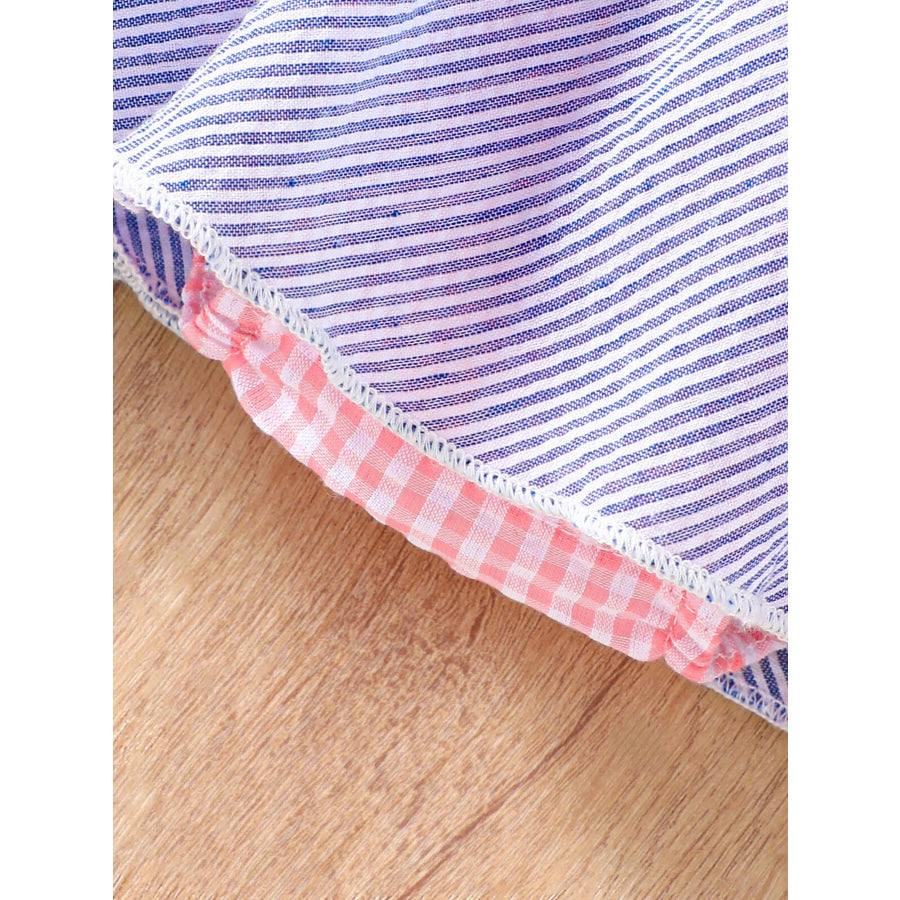 Children’s Striped Watermelon Ruffle Sleeve Dress Apparel and Accessories