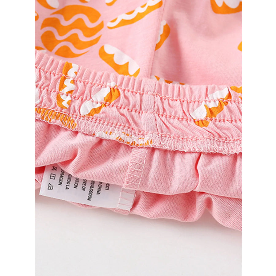 Children’s Sun Round Neck Top and Shorts Set Apparel and Accessories