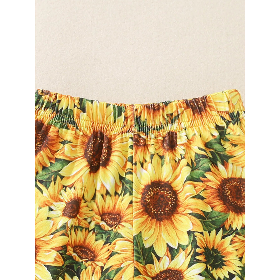Children’s Sunflower Smocked Top and Bell Bottom Set Apparel and Accessories