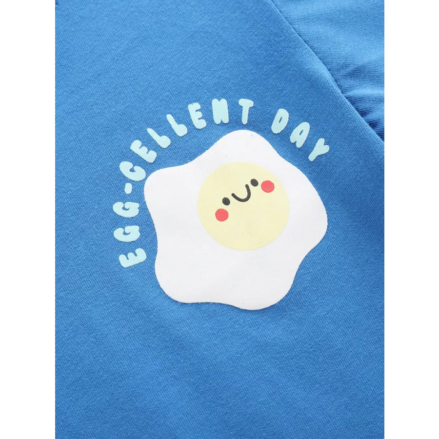Children’s Sunny Egg Graphic Tee and Shorts Set Apparel and Accessories