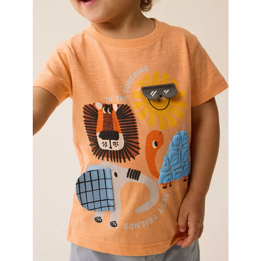 Children’s Sunshine & Friends Graphic Tee Tangerine / 2Y Apparel and Accessories