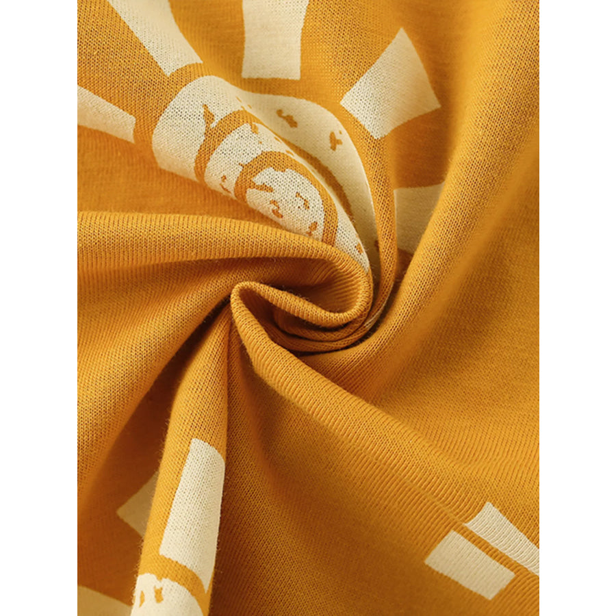 Children’s Sunshine Print Short Sleeve Tee and Shorts Set Apparel Accessories