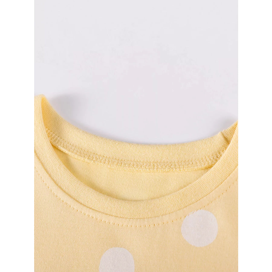 Children’s Swan Applique Polka Dot Ruffle Sleeve Dress Apparel and Accessories
