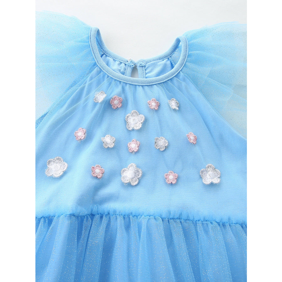 Children’s Swan Embroidered Tulle Dress Apparel and Accessories