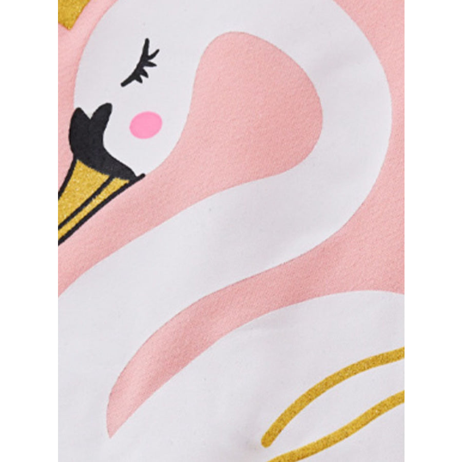 Children’s Swan Short Sleeve Tee and Shorts Set Apparel and Accessories