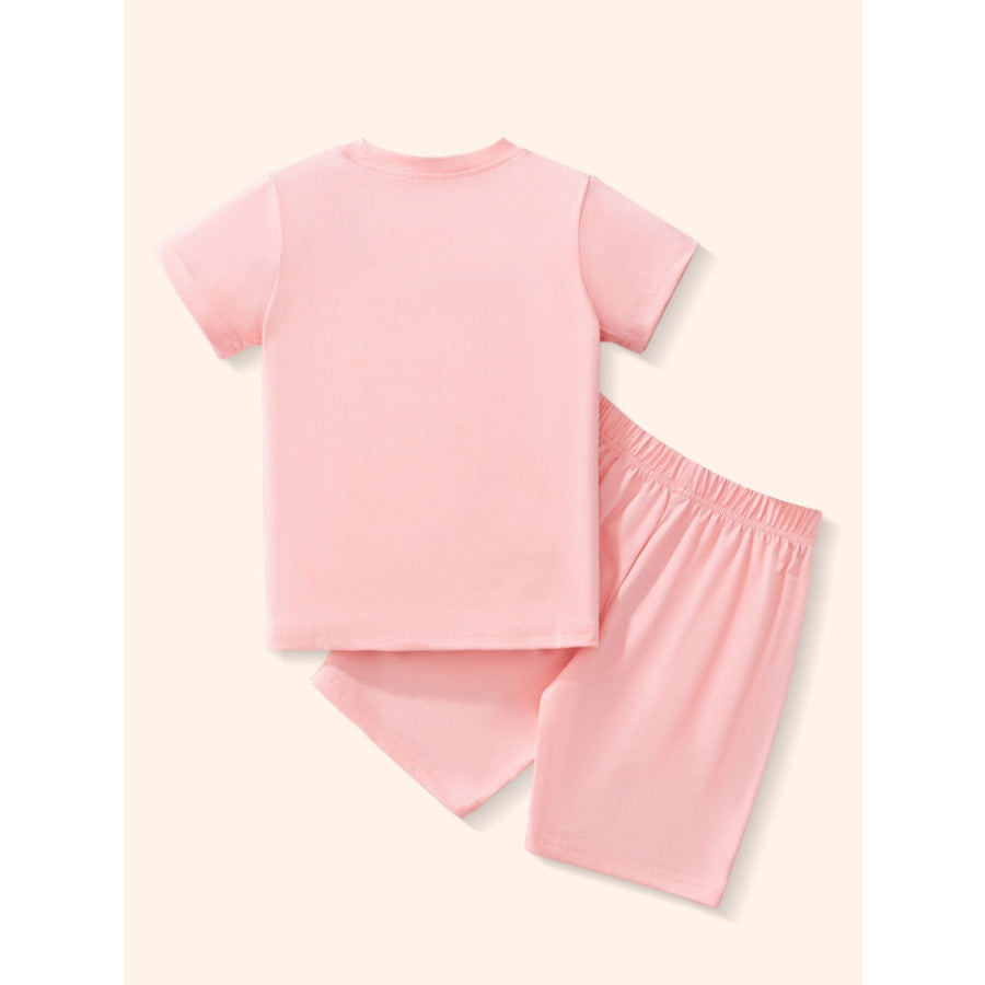 Children’s Swan Short Sleeve Tee and Shorts Set Apparel and Accessories