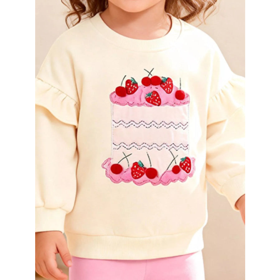 Children’s Sweet Strawberry Cake Sweatshirt and Leggings Set Apparel and Accessories