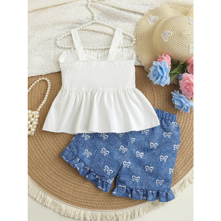 Children’s Sweetheart Neck Cami and Shorts Set Apparel and Accessories
