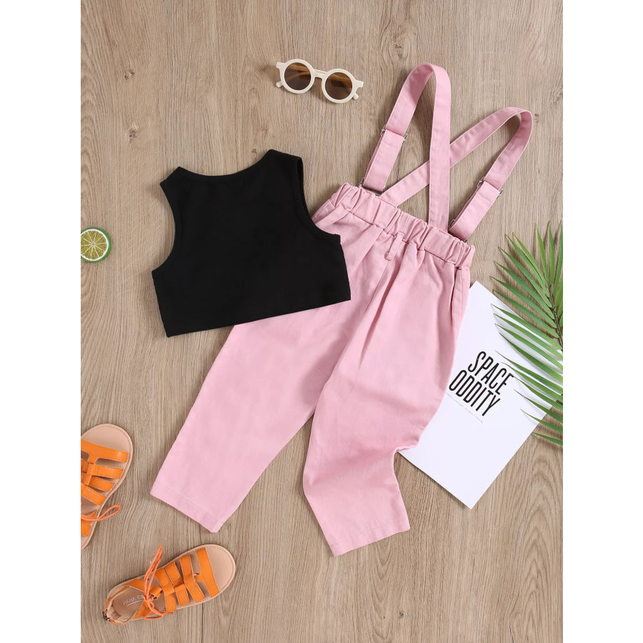Children’s Tank Top & Ripped Overalls Set Apparel and Accessories
