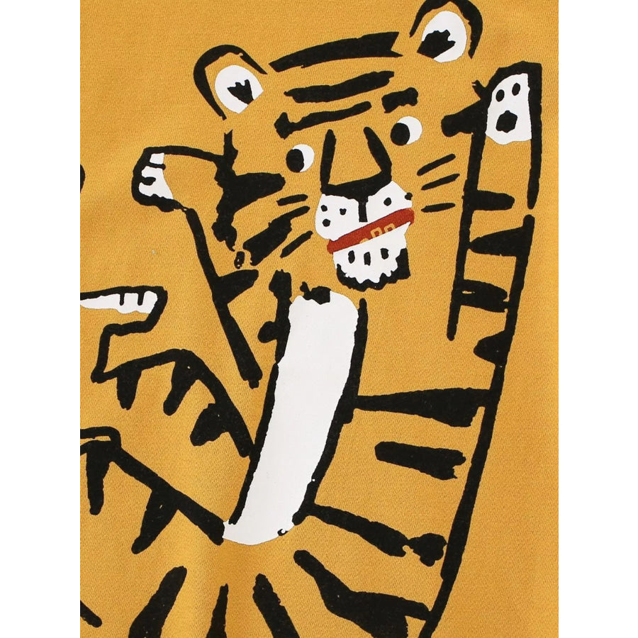 Children’s Tiger Graphic Short Sleeve T-Shirt Apparel and Accessories