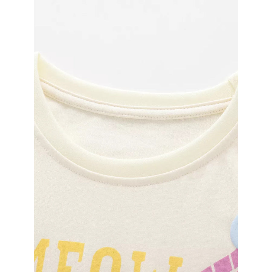 Children’s Tiger Round Neck Tee and Shorts Set Apparel and Accessories