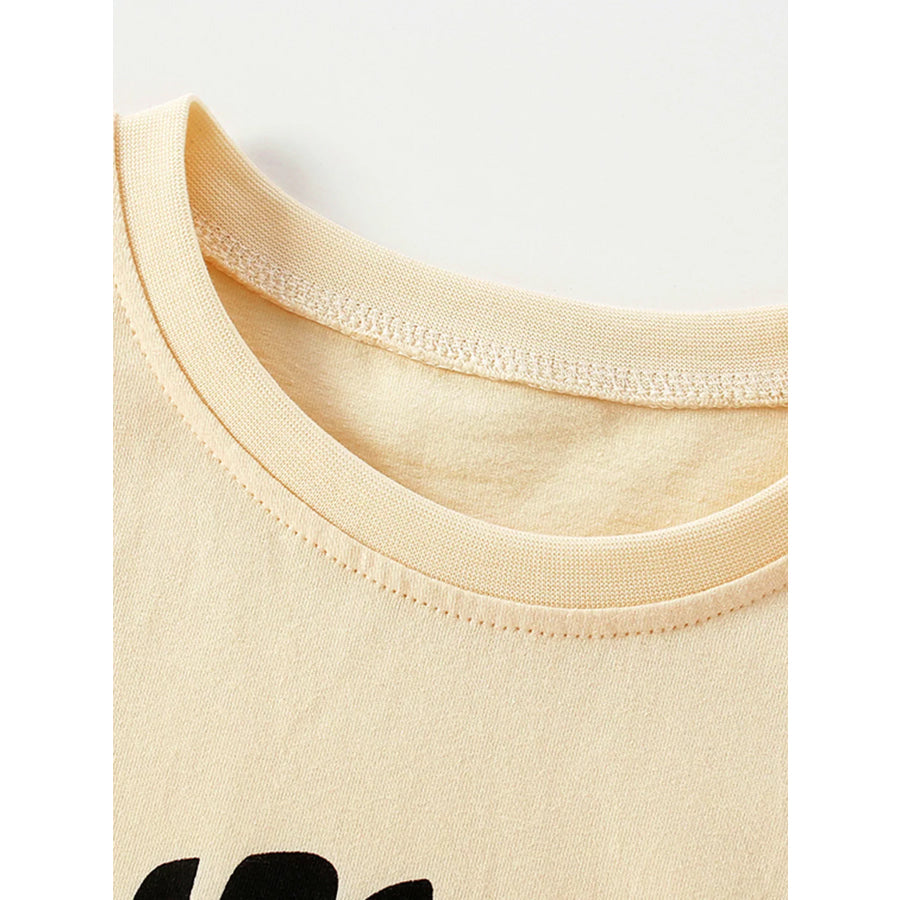 Children’s Tigers Graphic Long Sleeve T-Shirt Beige / 3Y Apparel and Accessories