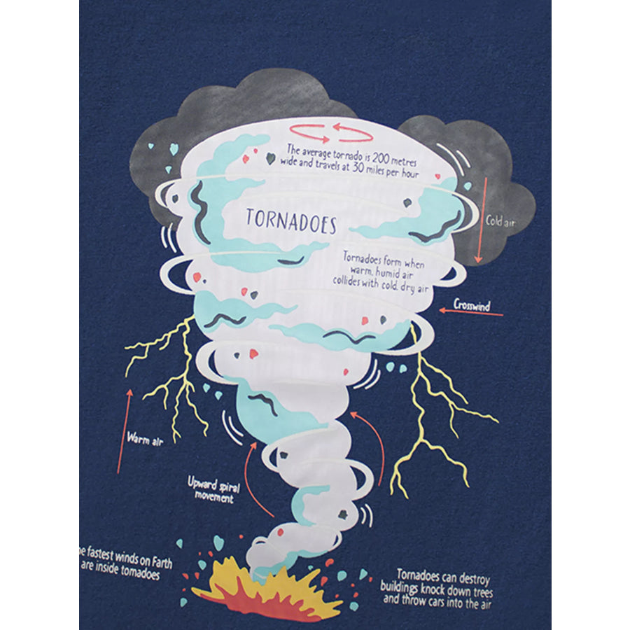 Children’s Tornado Graphic Short Sleeve T-Shirt Apparel and Accessories