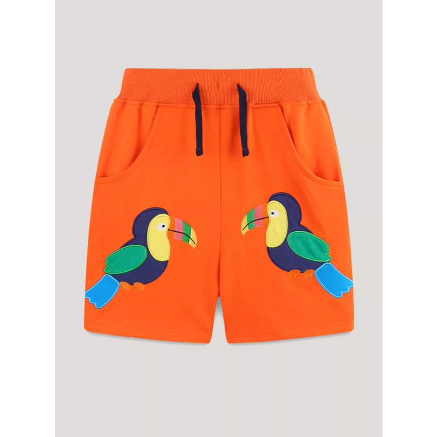 Children’s Toucan Embroidered Knit Shorts Apparel and Accessories