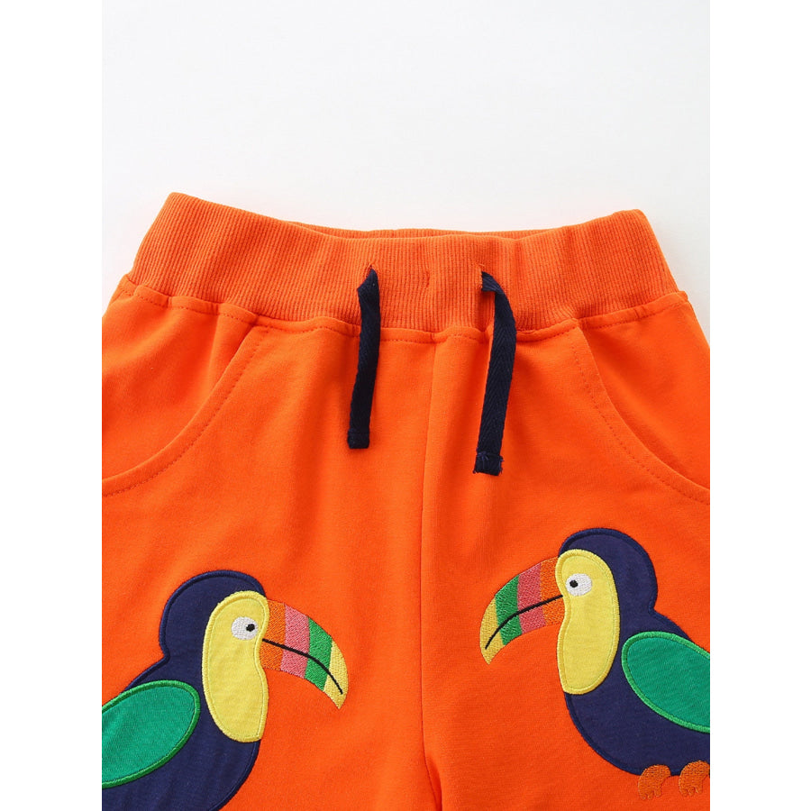 Children’s Toucan Embroidered Knit Shorts Apparel and Accessories