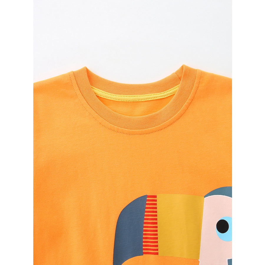 Children’s Toucan Graphic Round Neck Tee Apparel and Accessories
