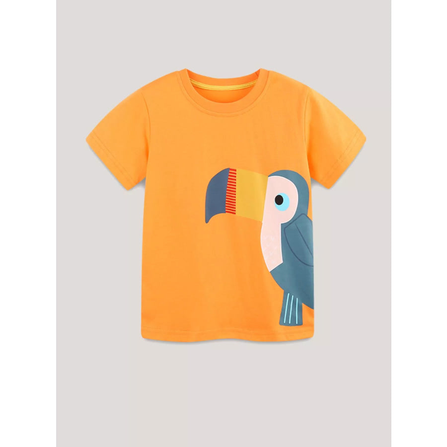 Children’s Toucan Graphic Round Neck Tee Apparel and Accessories