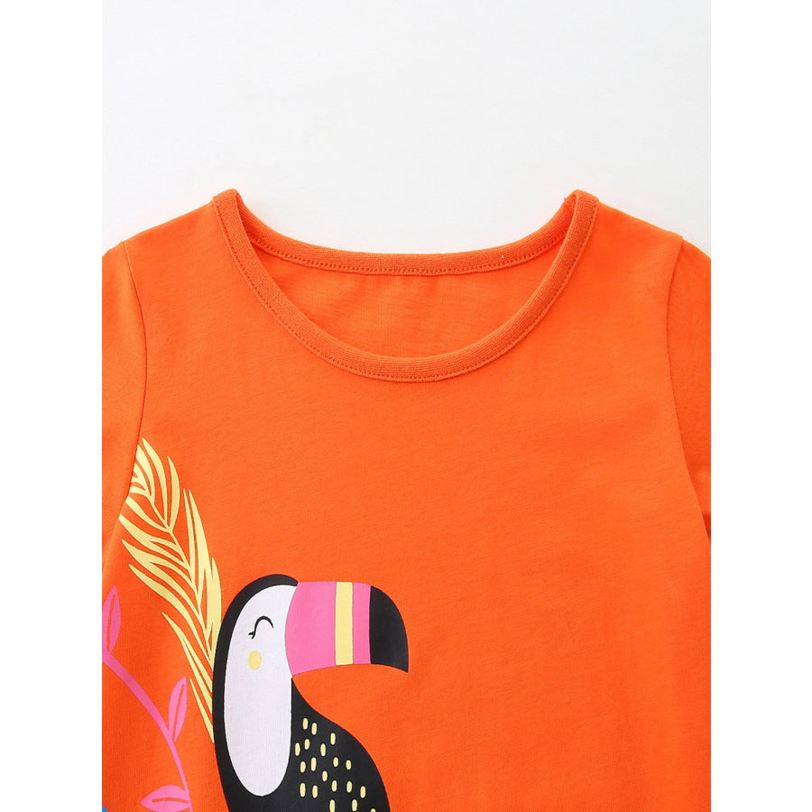Children’s Toucan Print Casual Dress Apparel and Accessories