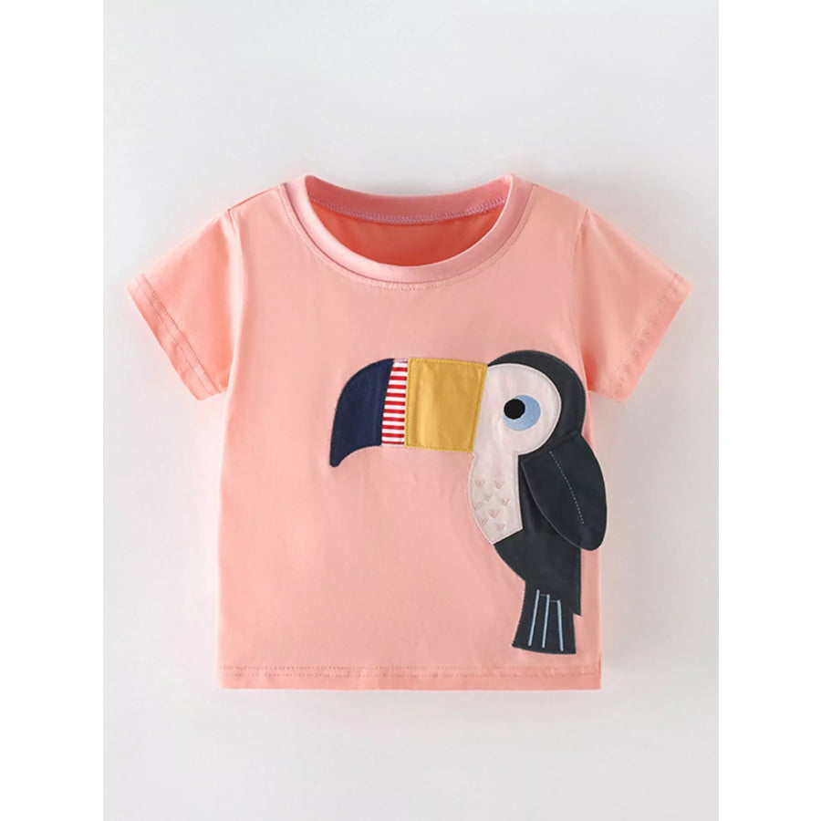 Children’s Toucan Short Sleeve T-Shirt Watermelon pink / 4Y Apparel and Accessories