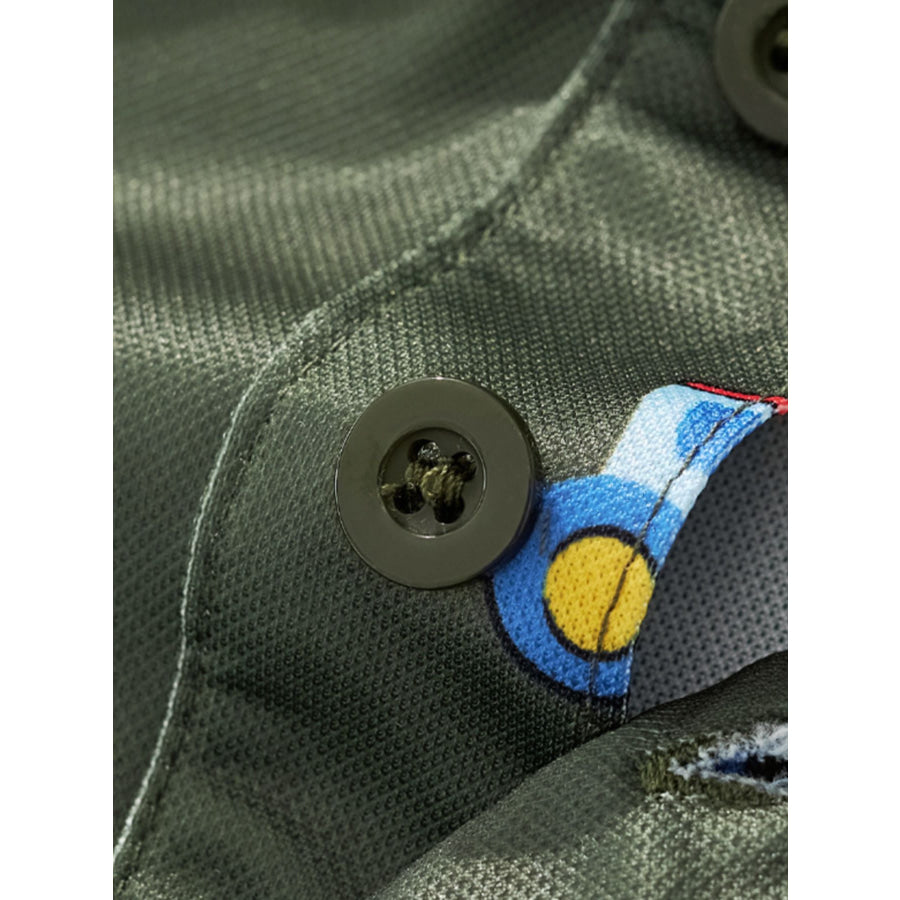 Children’s Tractor Print Casual Polo Shirt Apparel and Accessories