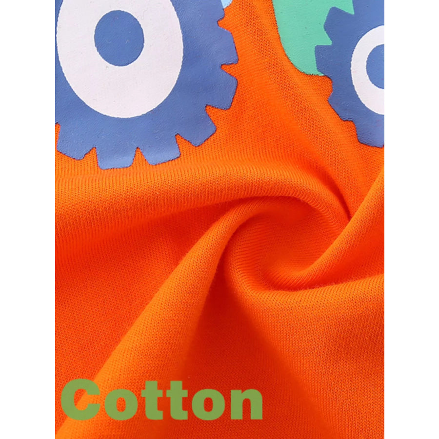 Children’s Tractor Print Casual T-Shirt Apparel and Accessories