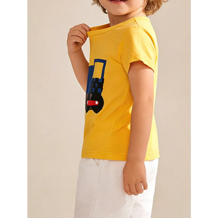 Children’s Train Graphic Short Sleeve T-Shirt Apparel and Accessories