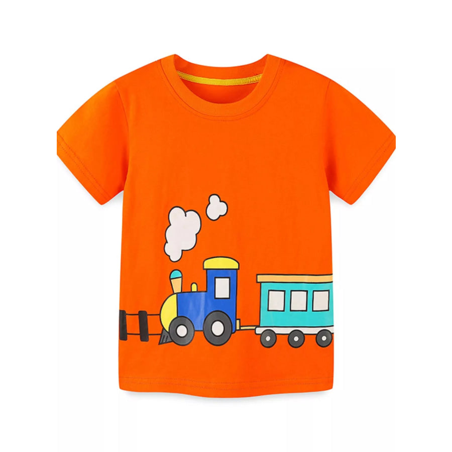 Children’s Train Print T-Shirt and Shorts Set Apparel and Accessories
