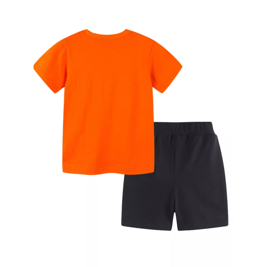 Children’s Train Print T-Shirt and Shorts Set Apparel and Accessories