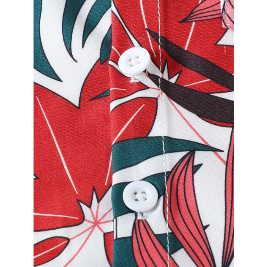 Children’s Tropical Leaf Print Shirt & Shorts Set Apparel and Accessories