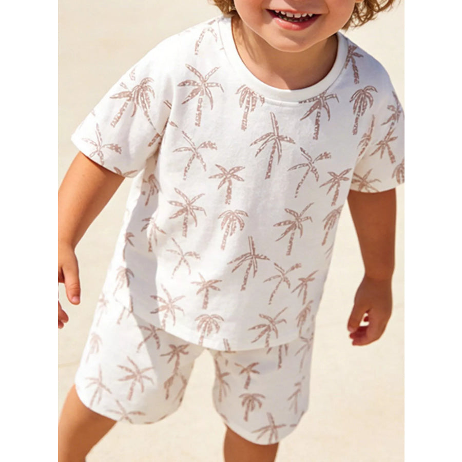 Children’s Tropical Palm Print Outfit Set Apparel and Accessories