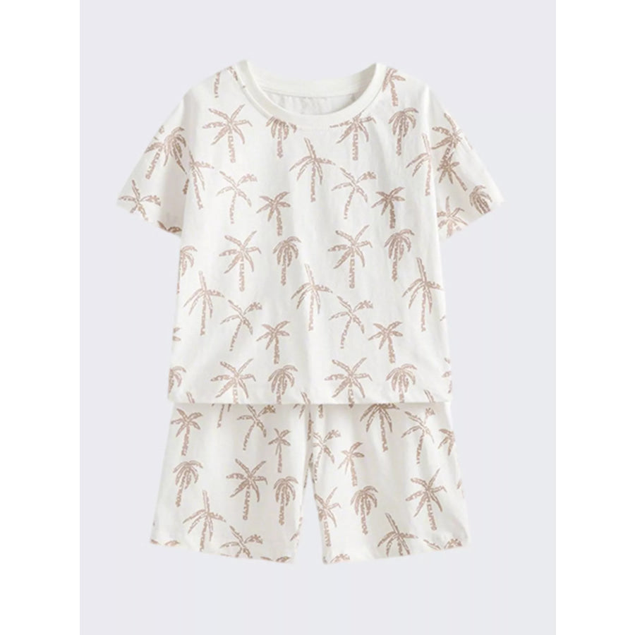 Children’s Tropical Palm Print Outfit Set Apparel and Accessories